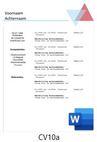 Voorbeeld cv serie cv10