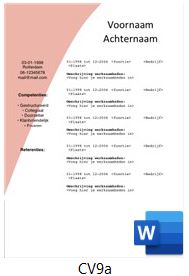 Voorbeeld cv serie cv9